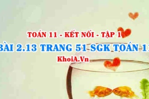 Bài 2.13 trang 51 SGK Toán 11 tập 1 Kết nối tri thức